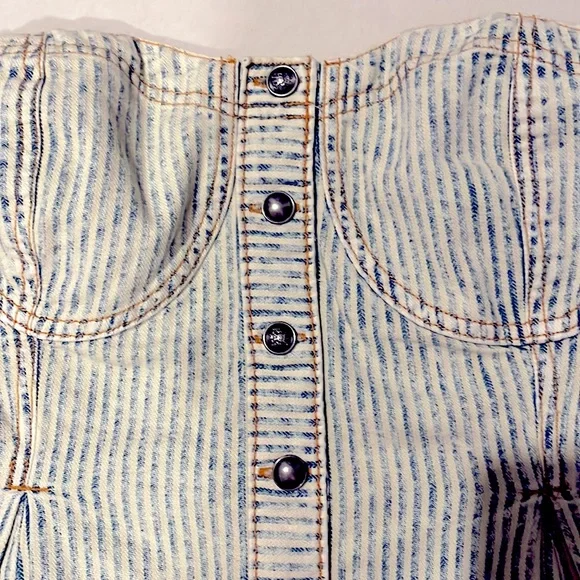 Anthropologie Denim corset top - Picture 4 of 9